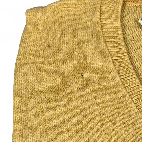 Vintage Lord Clayton Sweater Vest Adult SMALL Brown Lambswool Knit Preppy 70s - Picture 6 of 9